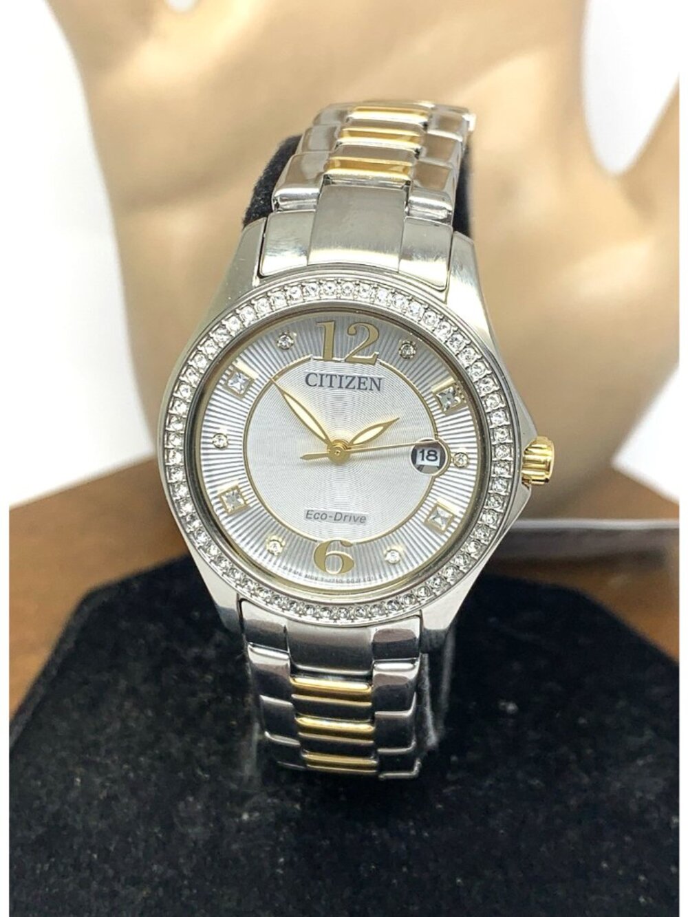 Citizen Women's Watch FE1146-71A Eco Drive Silver Dial Two Tone Stainless Steel